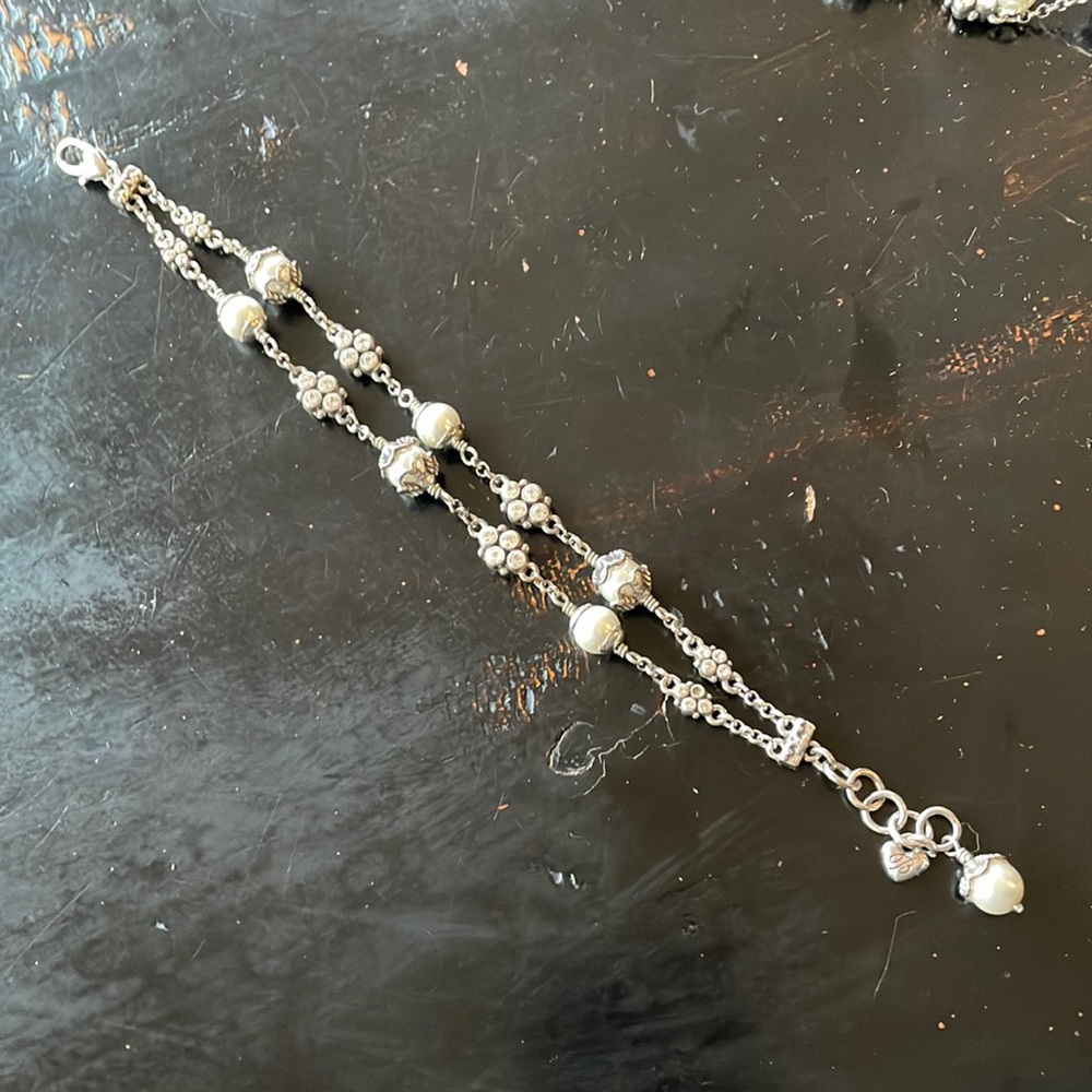 Brighton pearl and silver bracelet